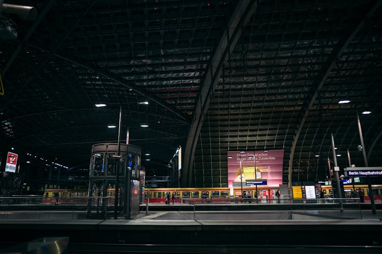 Railway Train Station In Berlin