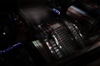 Black and Gray Escalator Inside Building