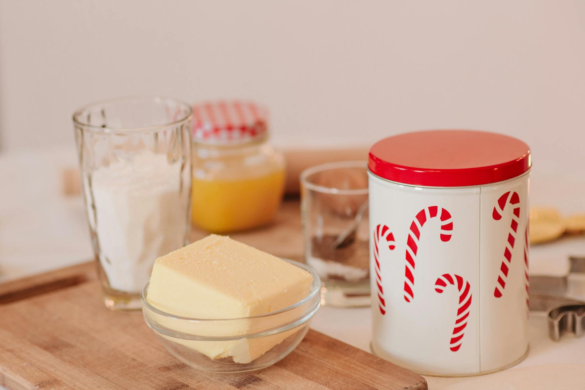 Clear Glass Jar With White Liquid Inside