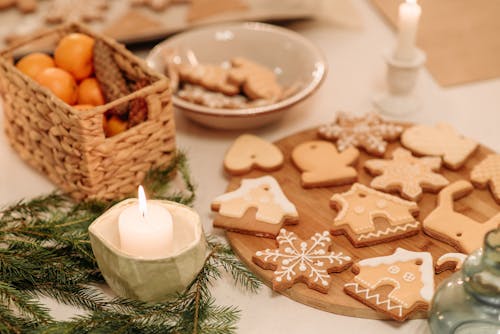 Gratuit Imagine de stoc gratuită din alimente pe masă, atmosfera de crăciun, coș Fotografie de stoc
