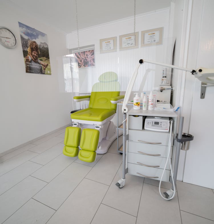 Interior Of Empty Doctor Office With Protective Screen