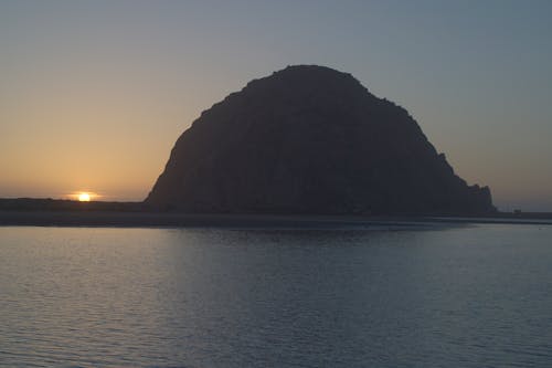 Free stock photo of ocean, rock, sunset