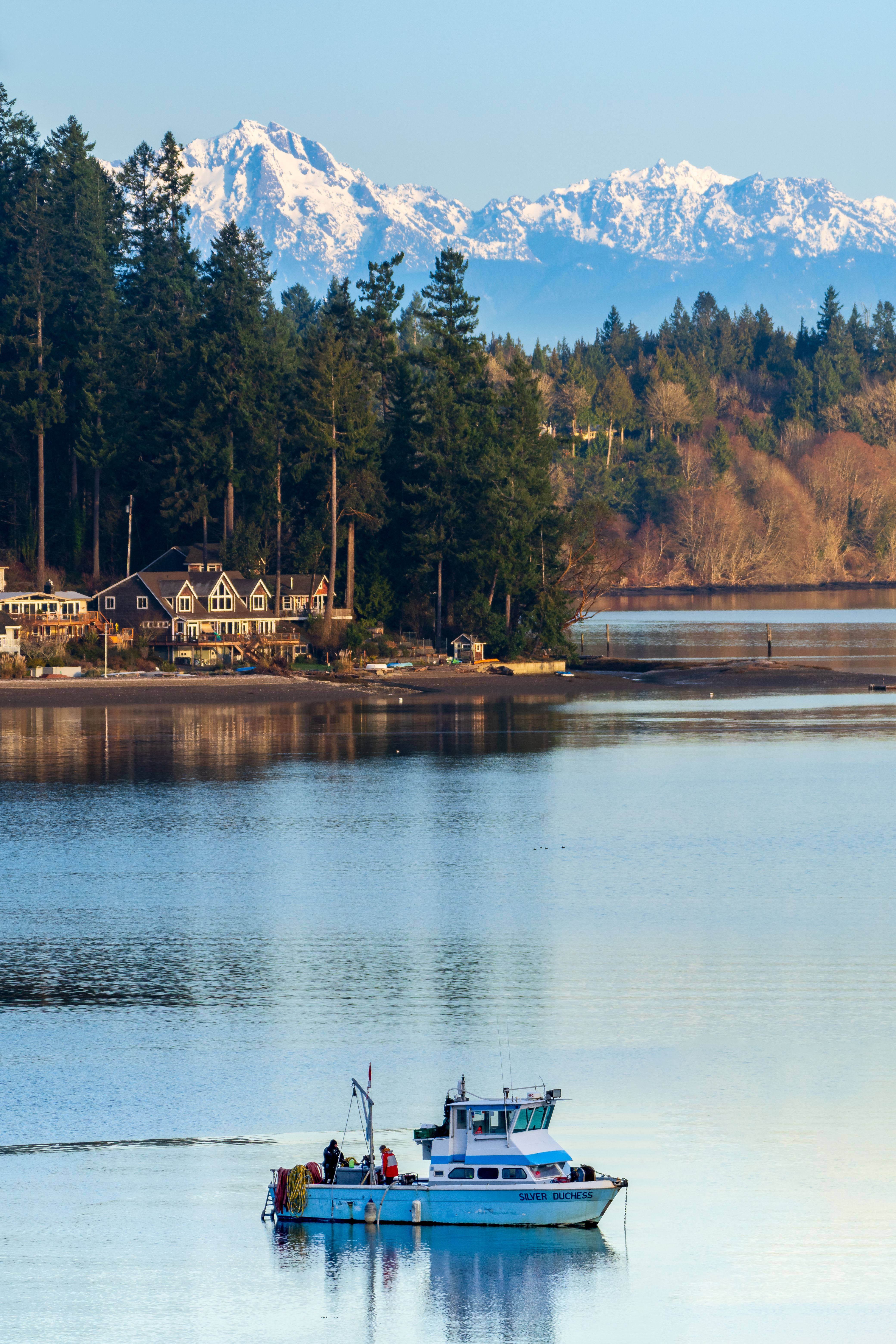 A Brown House Built Near A Lake · Free Stock Photo