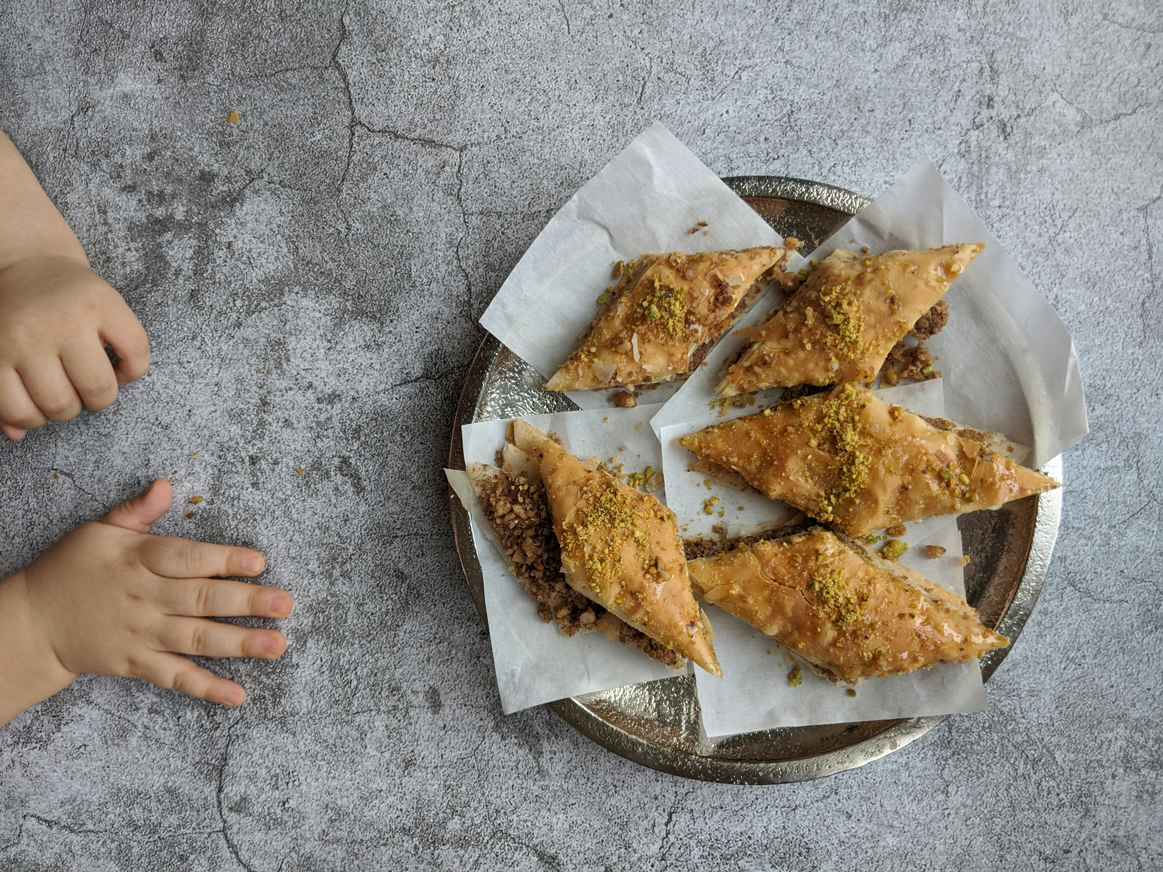 A Top View of a Plate of Baklava · Free Stock Photo