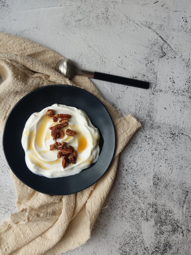 Yogurt With Pecan Nuts And Honey 