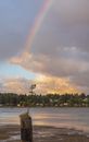Rainbow over River