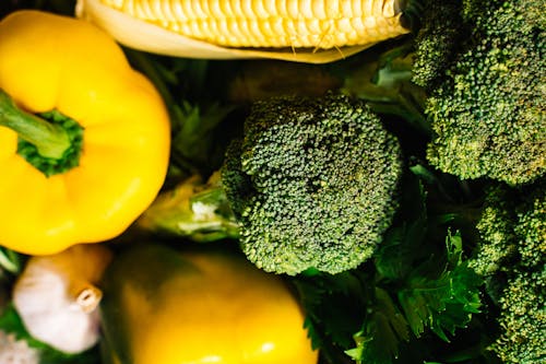 Légumes Jaunes Et Verts Et Poivron Jaune