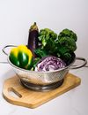 Green Vegetable on Stainless Steel Bowl