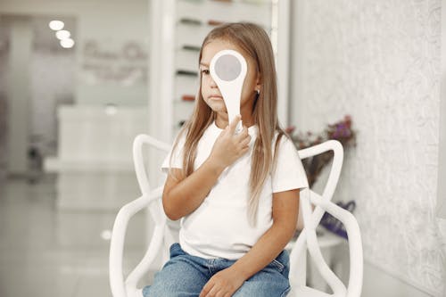 Free Child at Optician Stock Photo