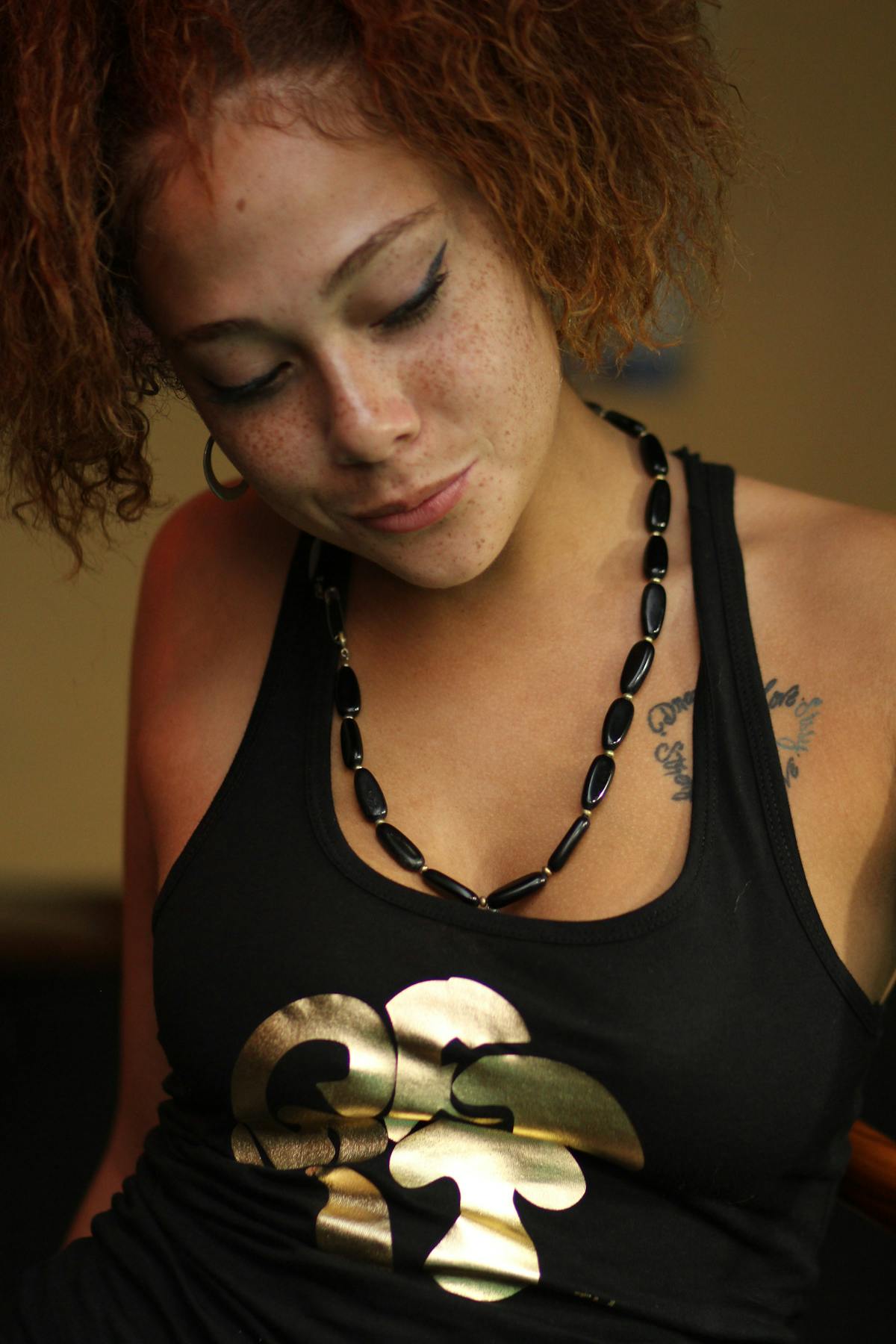 Family sitting together on a couch having a calm evening conversation