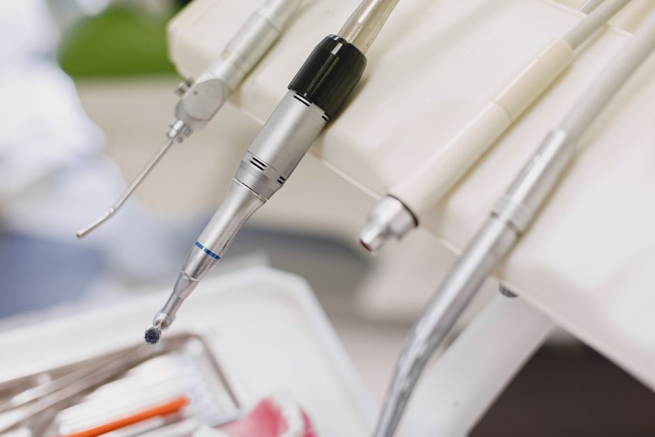 Sterile, organized dental instruments ready for a visit