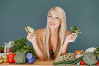 Woman Holding Green Apple Fruit