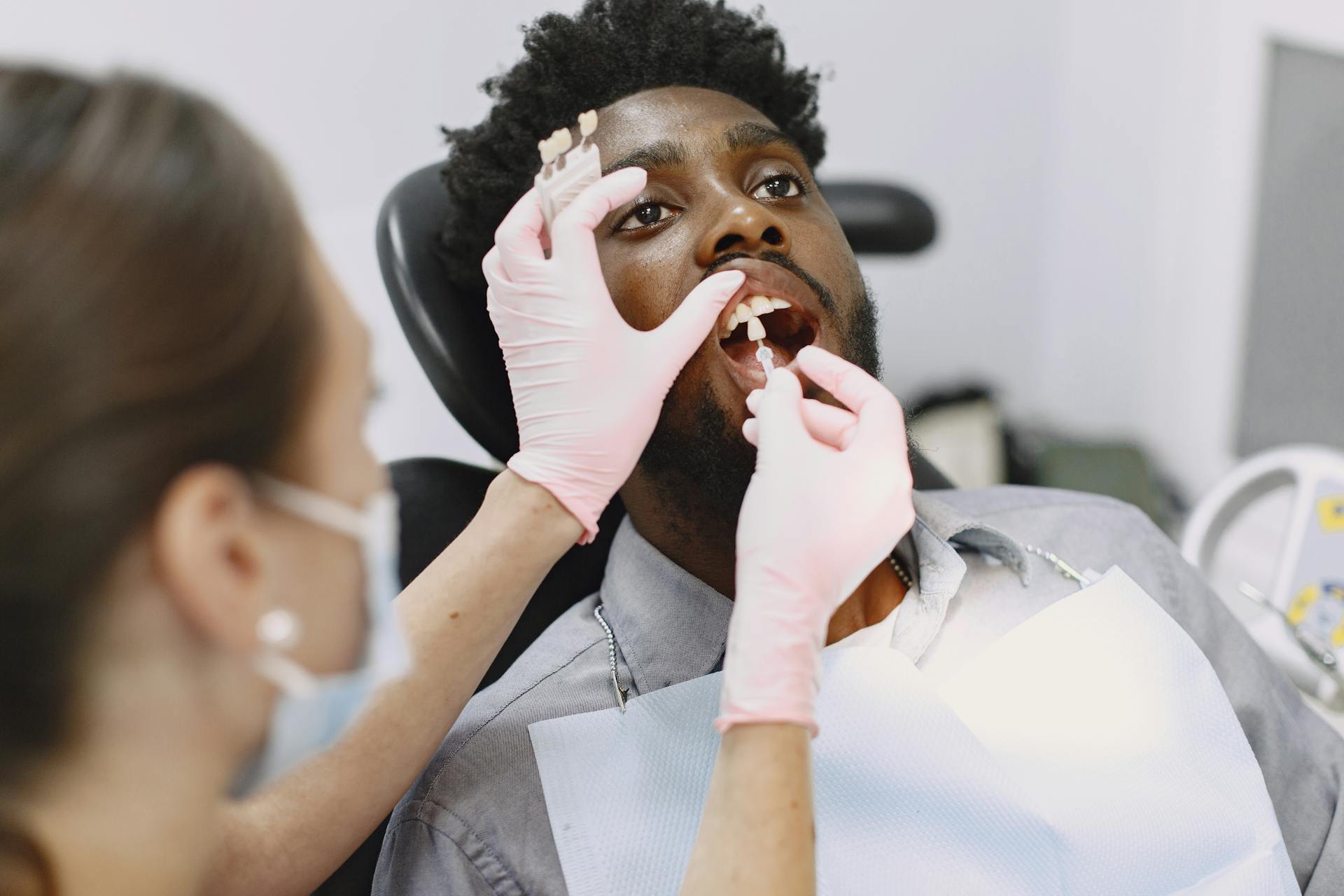 Man Having Dental Checkup