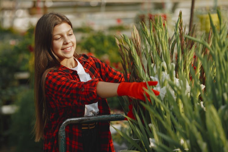 Gardener Working With Plants