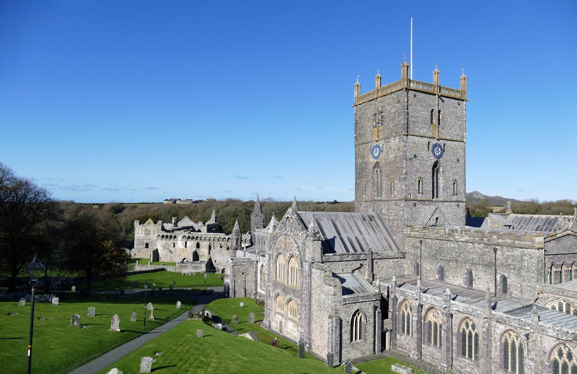 Free Aerial View of a Building Stock Photo