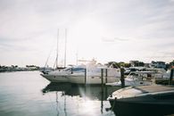 White Yacht on Body of Water