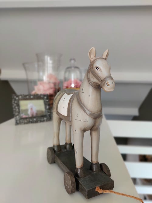 Painted Horse Toy on Table