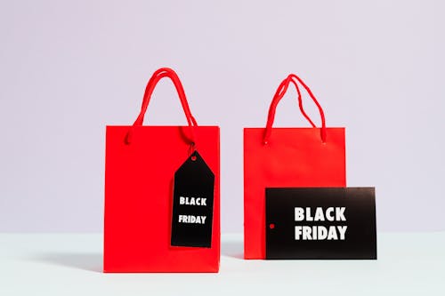 Free Red Shopping Bags Stock Photo