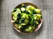 Green Vegetables in Ceramic Bowl