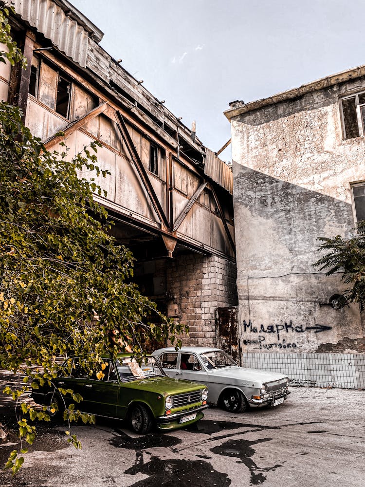 Abandoned Cars In City