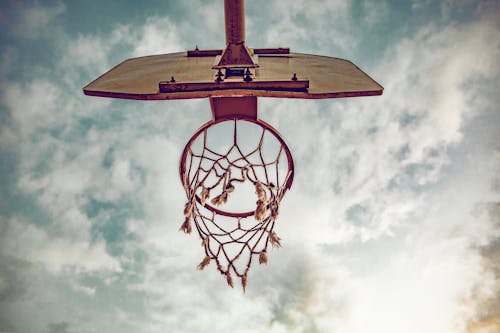 Fotobanka s bezplatnými fotkami na tému basketbalový prsteň, mraky, obloha