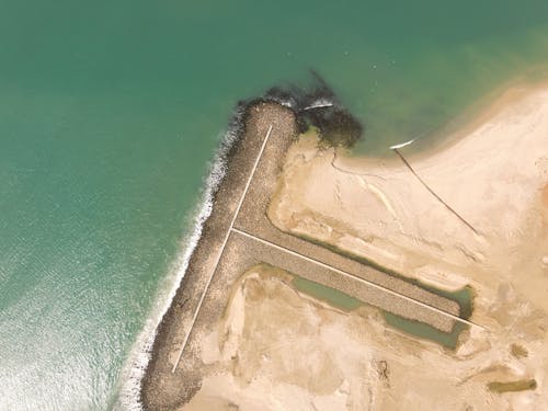 Fotobanka s bezplatnými fotkami na tému letecké snímkovanie, morský breh, na zvislo