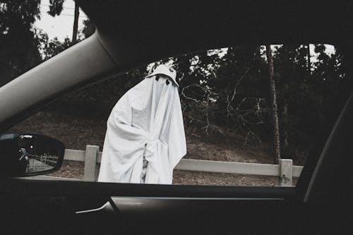Free A Person in a Ghost Costume  Stock Photo
