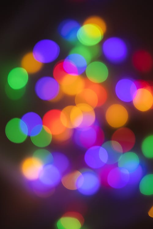 Close-up of Colorful Blur Lights