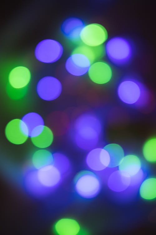 Blurred Lights on Christmas Tree