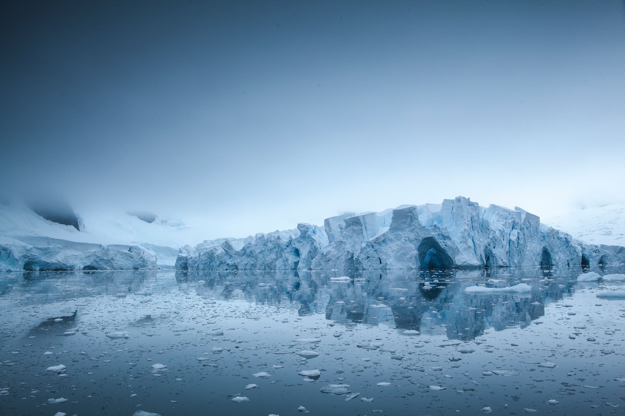 Antarctic glacier and water