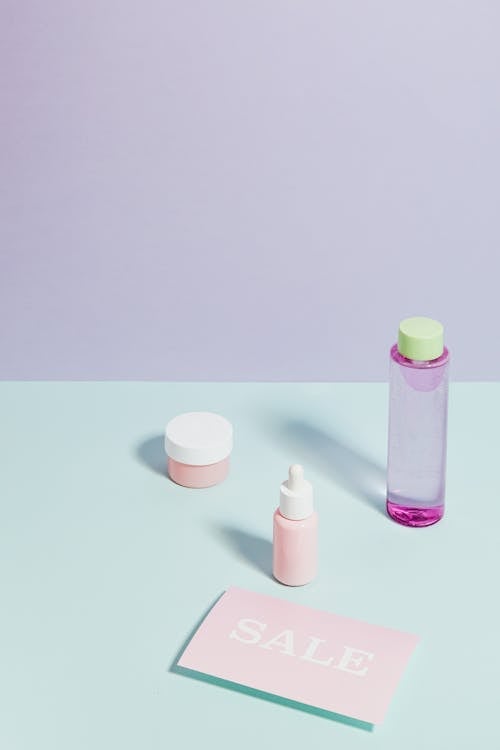 Beauty Products On Flat Lay