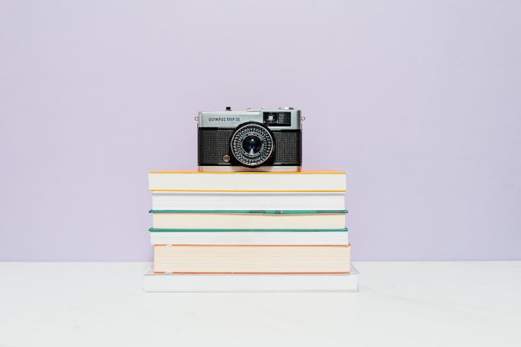 Camera On A Stack Of Books