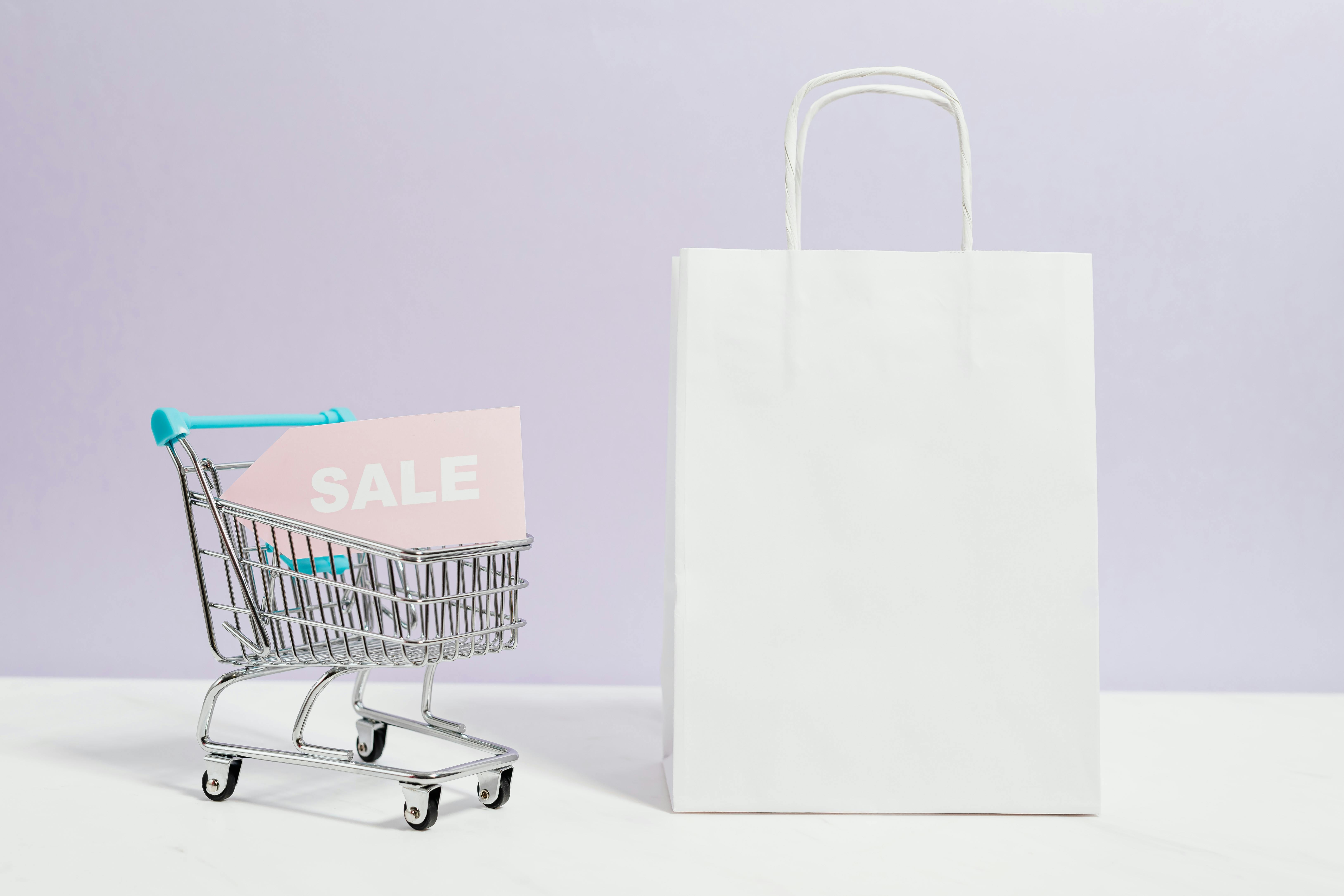 White Plastic Shopping Bags Stock Illustration - Download Image