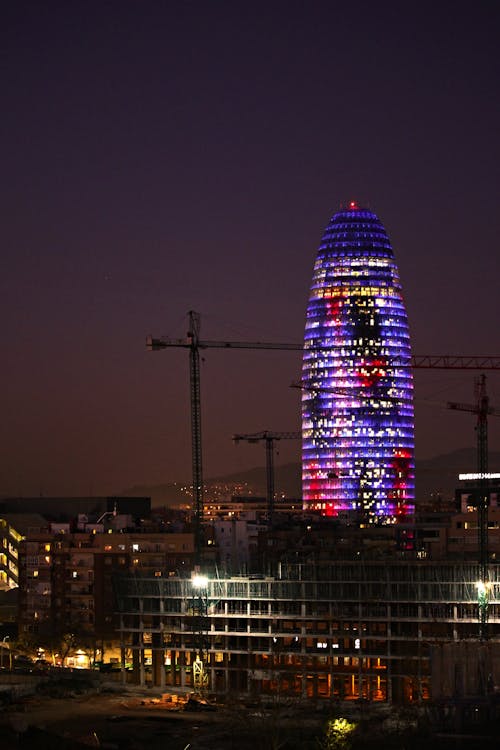 ฟรี คลังภาพถ่ายฟรี ของ torre glòries, ตอนเย็น, ตึกระฟ้า คลังภาพถ่าย
