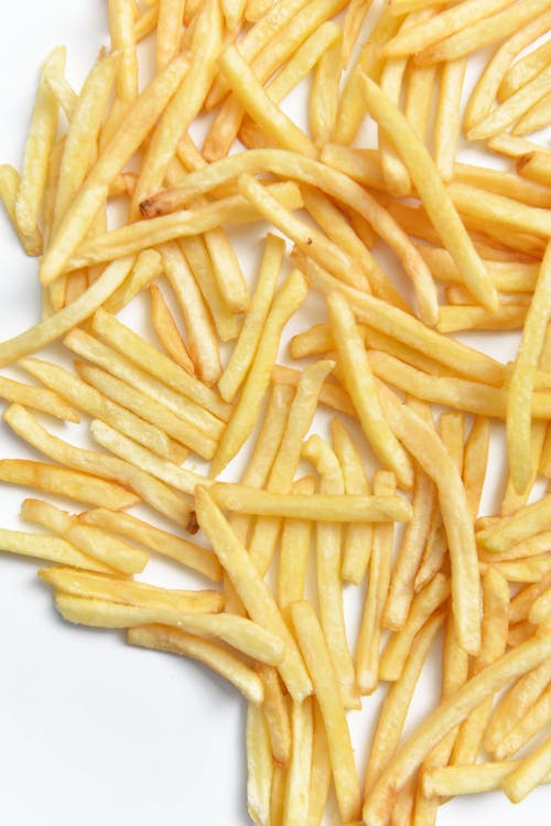 Photo of French Fries with White Background