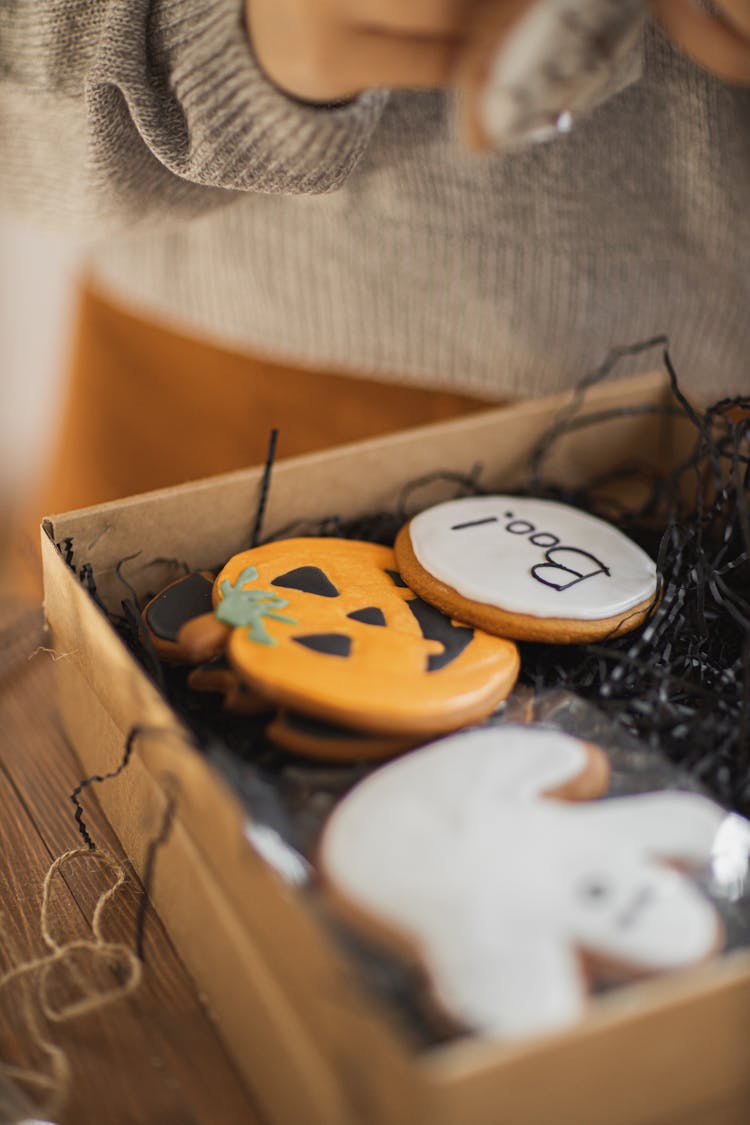 Box Of Halloween Cookies