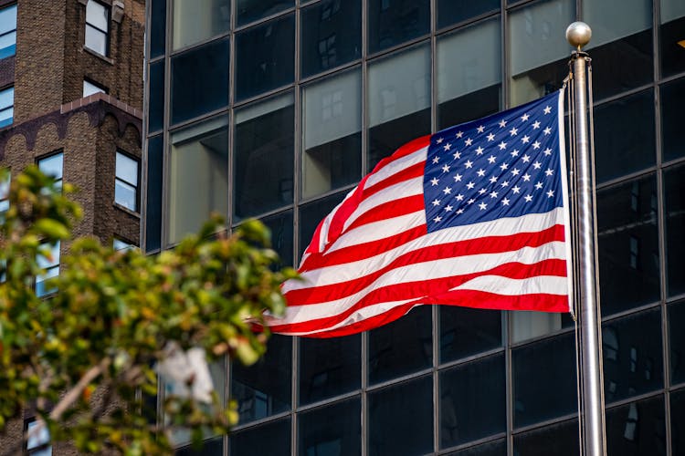 American Flag On The Pole