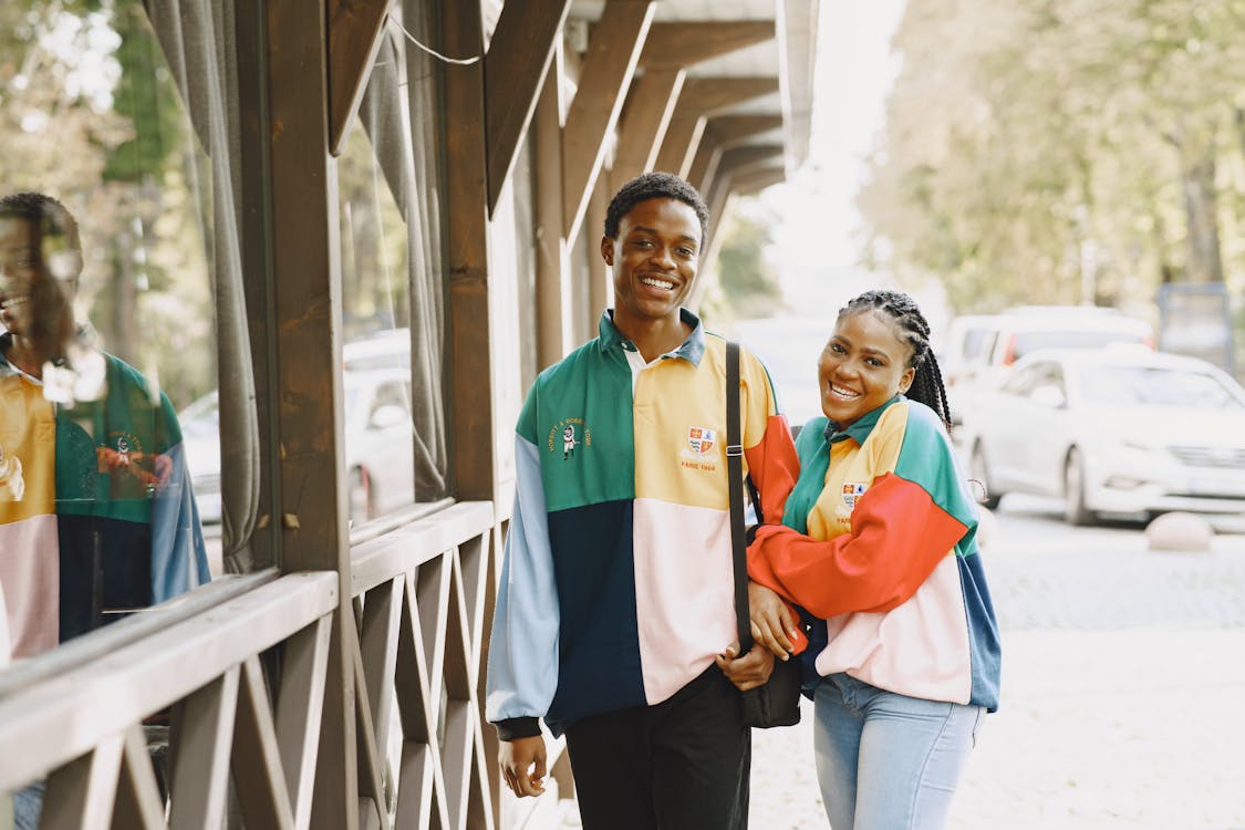 A Couple Smiling Together