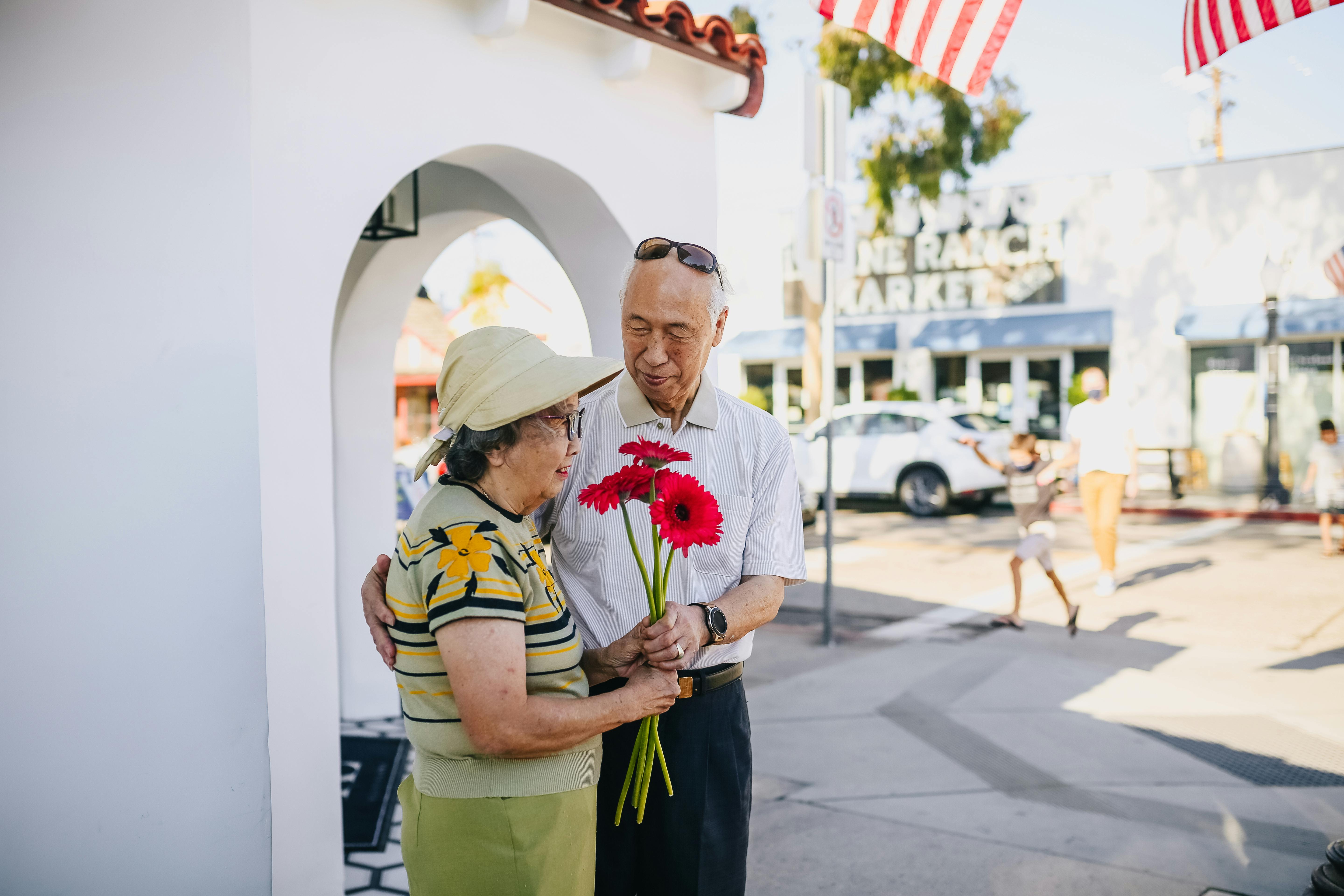 portrait of a happy elderly people