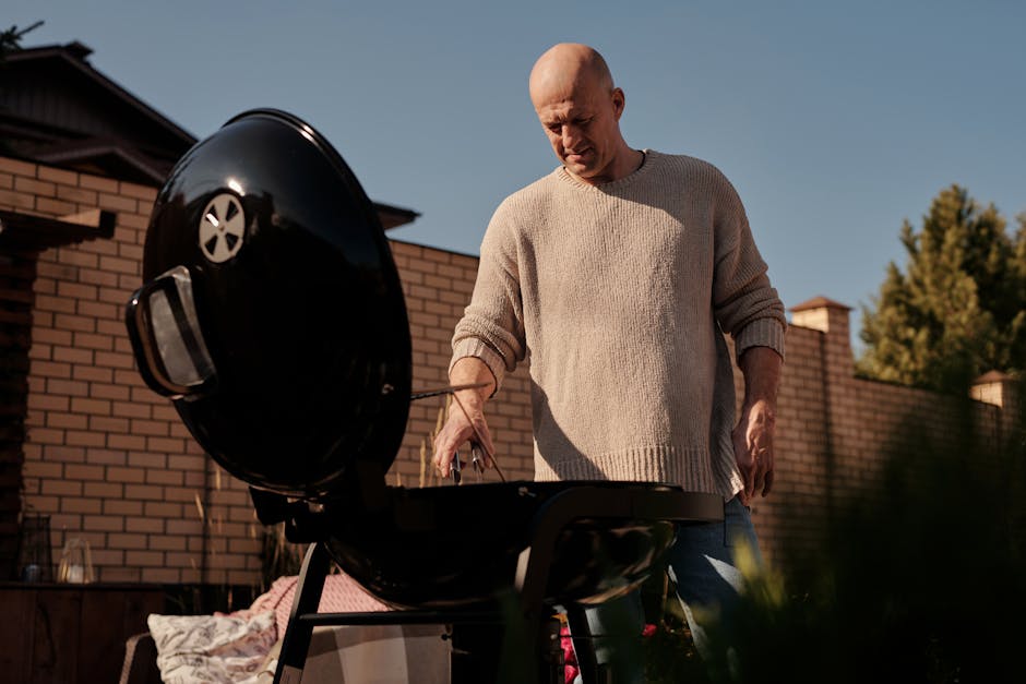 A Man Cooking Food