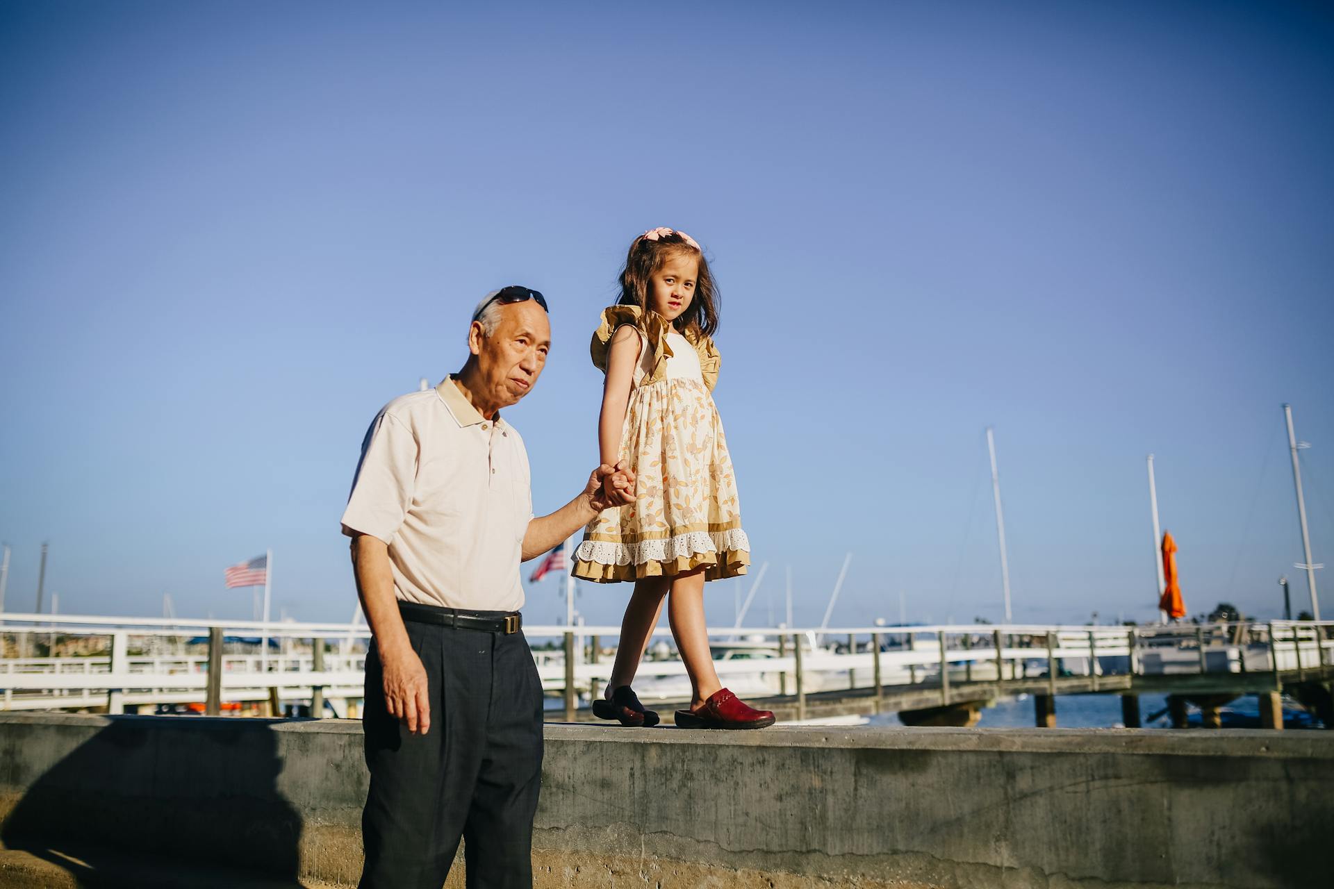 Grandpa with His Granddaughter