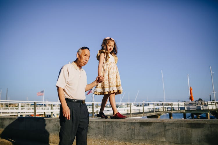 Grandpa With His Granddaughter