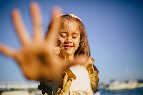 Free Girl Showing Her Hand Stock Photo