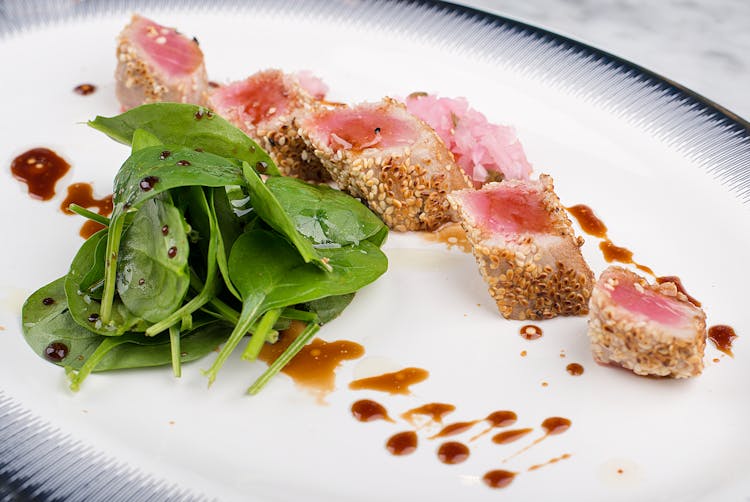 Close-Up Photo Of Sesame Crusted Tuna