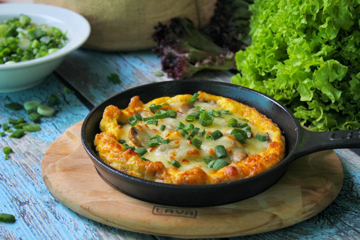 Frittata met chorizo, aardappel en paprika