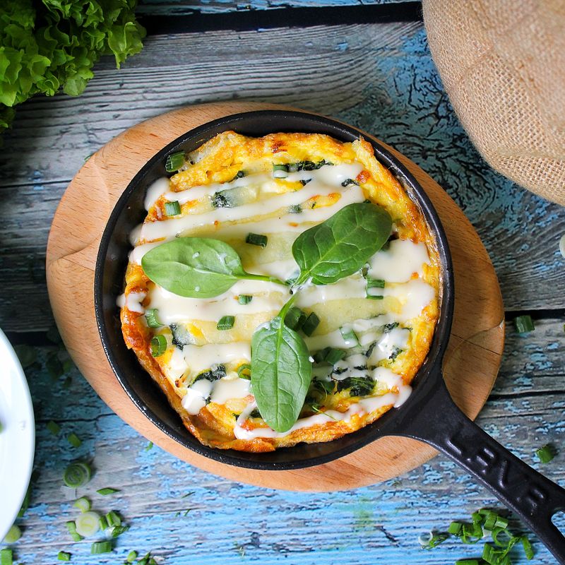 Greek Eggs with Fava and Caramelized Onions