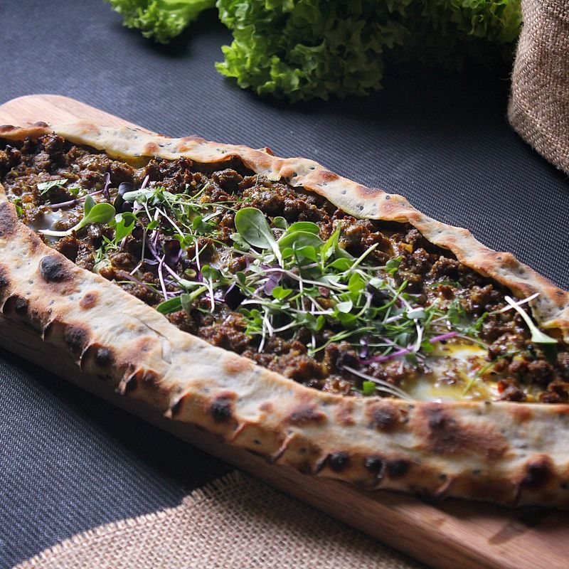 Minced Meat and Sumac Manakish