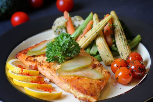 Dinner — Salmon & Asparagus