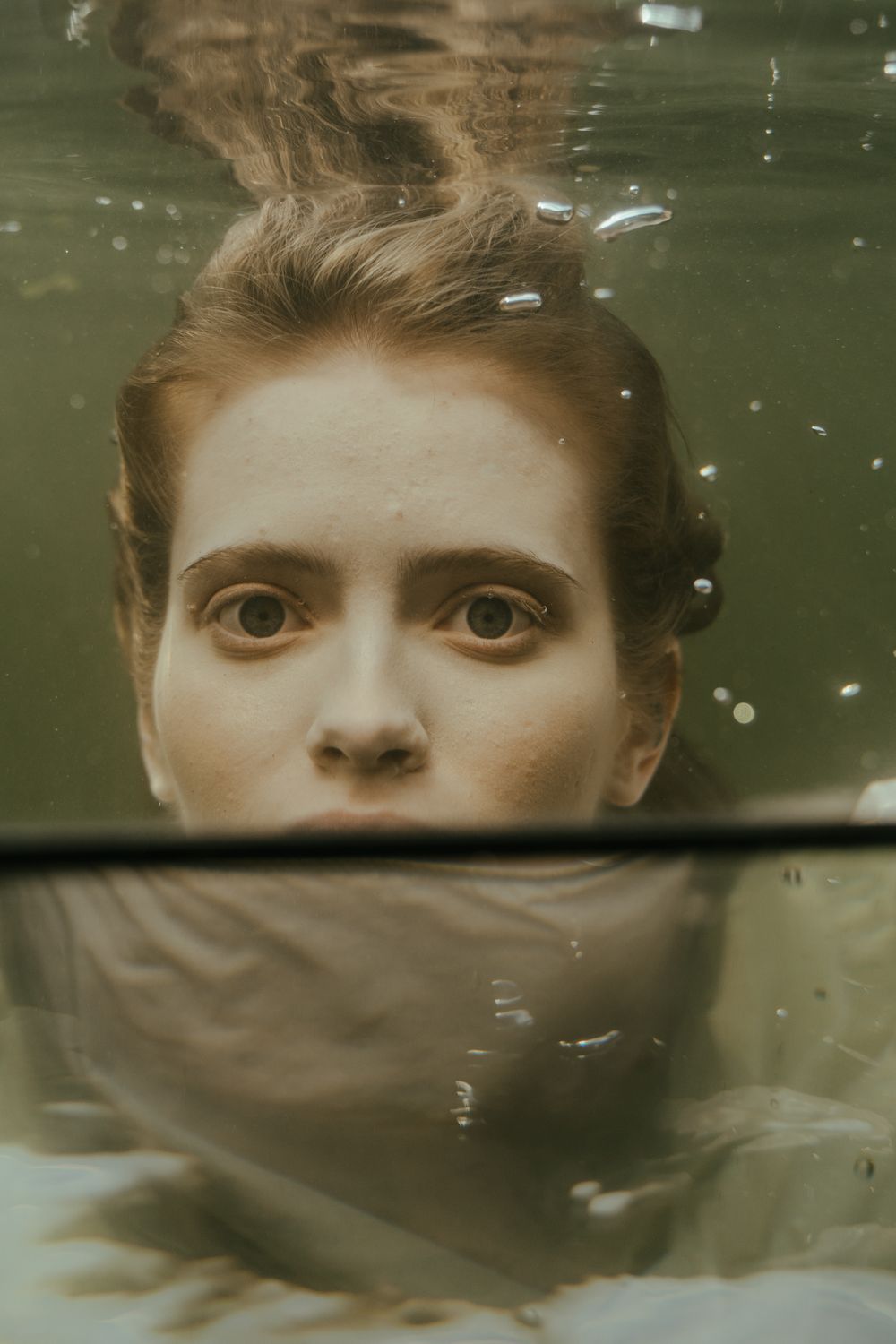 Portrait of a Woman Underwater · Free Stock Photo