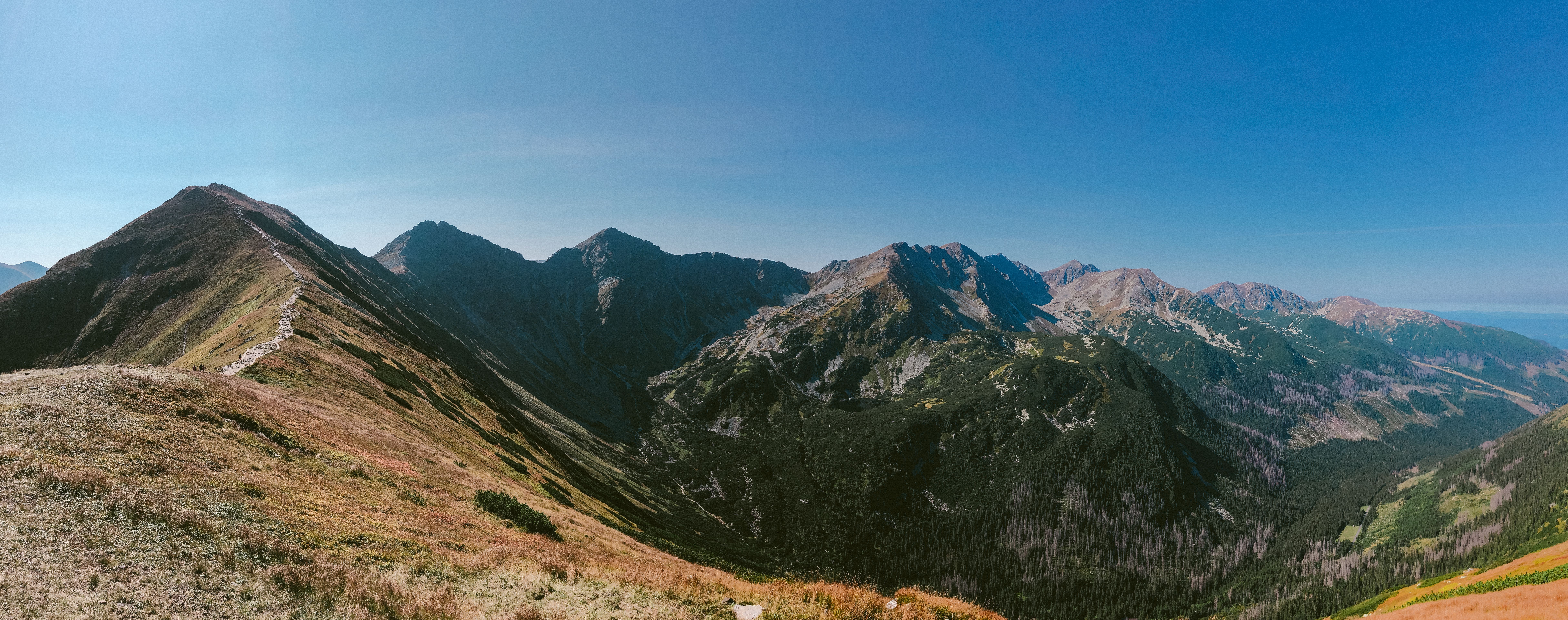 A ridgeline catching the first light